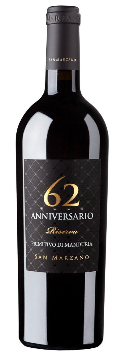 San Marzano 62 Anniversario Primitivo di Manduria Riserva 2018 - Luxury Grapes